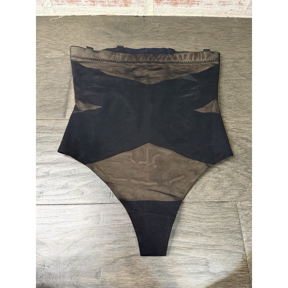 Honeylove SuperPower Brief Onyx Black High Waisted Shapewear Panty Size Large
